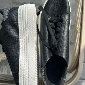 Black and White Platform Sneakers